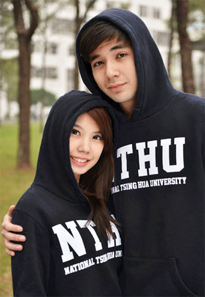 (停產)清華大學NTHU 帽T-黑(XS) - 068878 